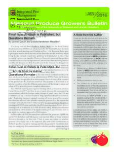 JANMissouri Produce Growers Bulletin A Joint Publication of the University of Missouri and Lincoln University