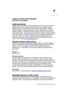 Microsoft Word - Capella Brand Fact Sheet_2_.doc