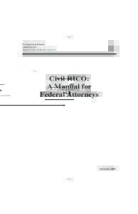Civil RICO - A Manual for Federal Attorneys