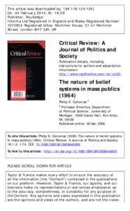 This article was downloaded by: [On: 04 February 2014, At: 19:29 Publisher: Routledge Informa Ltd Registered in England and Wales Registered Number: Registered office: Mortimer House, 37-41 Mortim