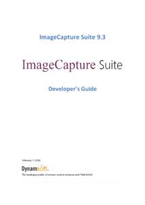 ImageCapture Suite 9.3  Developer’s Guide February 7, 2014