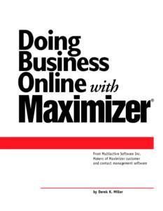 Doing Business Online with Maximizer A guide to Internet E-Commerce