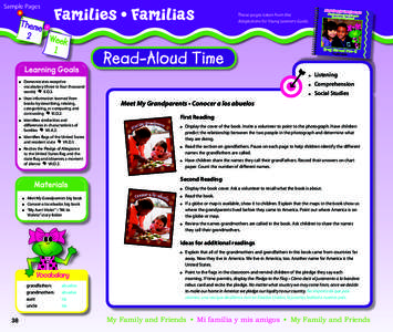 Sample Pages  Families • Familias Theme 2