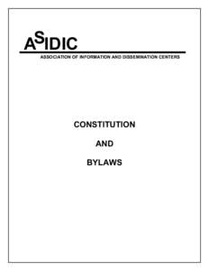 Microsoft Word - ASIDIC Constitution and Bylaws Sept 2009.doc