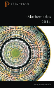 Mathematics 2014 press.princeton.edu  Contents