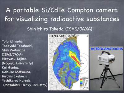 A portable Si/CdTe Compton camera for visualizing radioactive substances Shin’ichiro Takeda (ISAS/JAXACs (Bq/m2)  Yoto ichinohe,