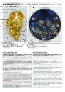 “Dragon Heads - Gold” 2016 Gold leaf on carbon fiber and glass fiber / Feuille d’or sur la fibre de carbone et fibre de verrexx 33 inx 83.2 x 83.8 cm Photo: Claire Dorn © 2016 Takashi Mura