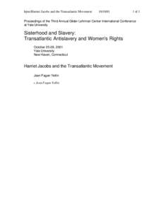 hjms\Harriet Jacobs and the Transatlantic Movement[removed]of 1