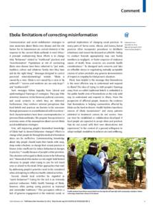 Ebola: limitations of correcting misinformation