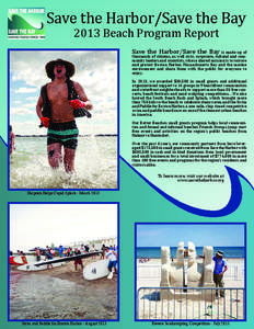 Save the Harbor/Save the Bay 2013 Beach Program Report