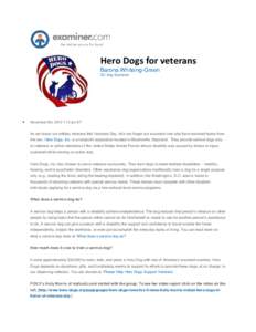 Hero Dogs for veterans Barona Whiteing-Green DC Dog Examiner November 8th, 2010 7:12 pm ET