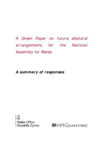 A Green Paper on future electoral arrangements for  the
