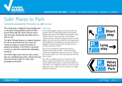 SAFER PLACES TO PARK  HISTORY KEY ISSUES FOR DRIVERS