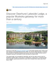 Page 1 of 2  http://news.buzzbuzzhome.com[removed]deerhurst-lakeside-lodge-history.html Discover Deerhurst Lakeside Lodge, a popular Muskoka getaway for more