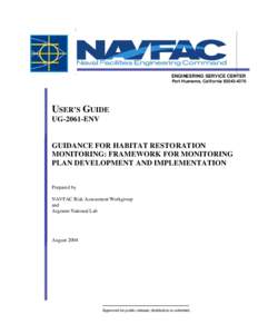 Guidance for Habitat Restoration Monitoring: Framework for Monitoring Plan Development and Implementation