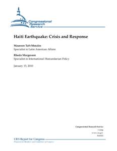 Haiti Earthquake: Crisis and Response