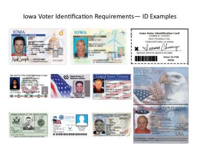 Iowa Voter Identification Requirements— ID Examples   