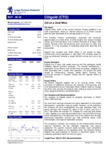 Lodge Partners Research ABN: AFSL: BUY - $0.38