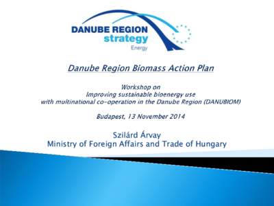 Szilárd Árvay Ministry of Foreign Affairs and Trade of Hungary Danube Region – A heterogeneous macroregion Key features: 