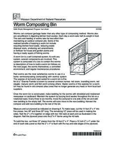 Worm Composting Bin Solid Waste Management Program fact sheet[removed]Worms can compost garbage faster than any other type of composting method. Worms also