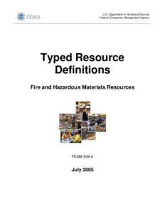 Fire and Hazardous Materials Resources