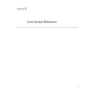 CHAPTER  1 Core Syntax Reference
