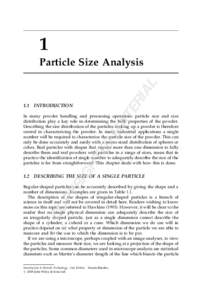 1 RI AL  Particle Size Analysis