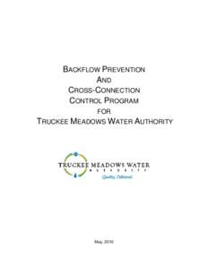 BACKFLOW PREVENTION AND CROSS-CONNECTION CONTROL PROGRAM FOR
