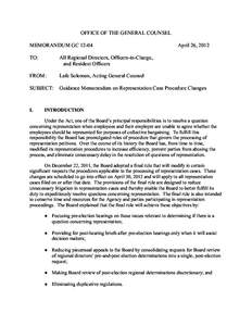OFFICE OF THE GENERAL COUNSEL MEMORANDUM GC[removed]April 26, 2012  TO: