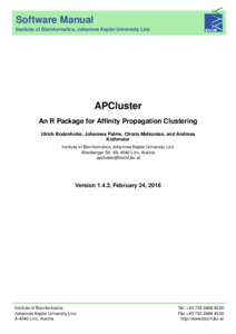 APCluster - An R Package for Affinity Propagation Clustering