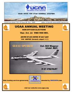 YOUR VOICE FOR UTAH GENERAL AVIATION  UGAA newsletter Vol. IV Issue III Octeditor rl morelli 
