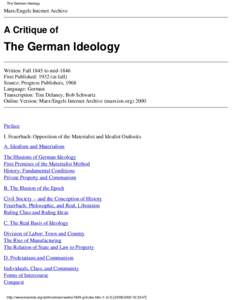 Philosophy / Academia / Politics / Marxist theory / Karl Marx / Political philosophy / Materialism / Social theories / The German Ideology / Young Hegelians / Ideology / Marxism