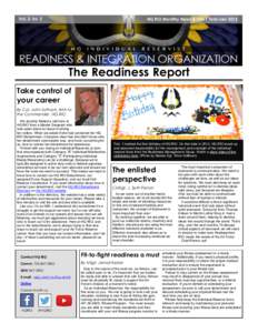 Vol. 2. Iss. 2  HQ RIO Monthly News & Info | February 2015 The Readiness Report Take control of