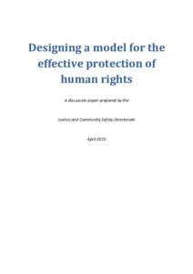 Discussion paper – design of a model for the effective protection of human rights