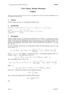 S – Approximations of Special Functions  S30BAF NAG Library Routine Document S30BAF
