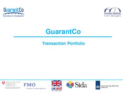 GuarantCo Transaction Portfolio Table of Contents Africa Celtel Kenya