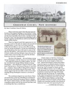 SUMMERNEWS AND NOTES OF THE CLARKE COUNTY HISTORICAL ASSOCIATION