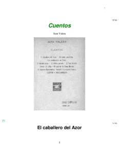 Cuentos - Biblioteca Virtual Miguel de Cervantes