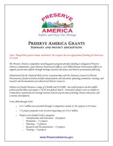 Microsoft Word - !Funded Preserve America Grant Projects FY06-FY10 w updated status