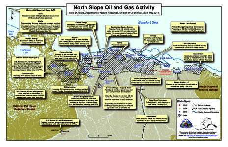 State of Alaska, Department of Natural Resources, Division of Oil and Gas, as of MayConocoPhillips Planning to drill one well from CD-4 inPlanning to drill 15 wells from CD-5 in early 2016.