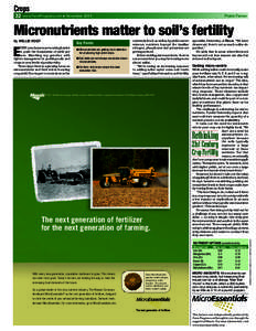 Crops 32 www.FarmProgress.com ◆ November 2011 Prairie Farmer  Micronutrients matter to soil’s fertility