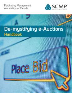 Purchasing Management Association of Canada De-mystifying e-Auctions Handbook