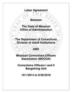 Labor Agreement  Between The State of Missouri Office of Administration