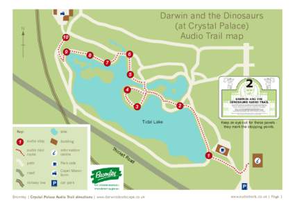 Darwin and the Dinosaurs (at Crystal Palace) Audio Trail map N