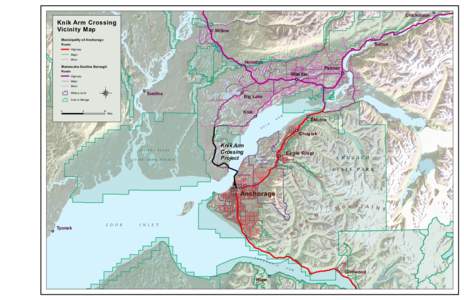 Chickaloon  Knik Arm Crossing Vicinity Map  Willow