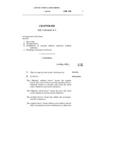 LAWS OF ANTIGUA AND BARBUDA  Unijiims (CAP.452