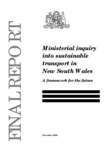 Ministerial inquiry into Sustainable Transport in New South Wales, Final Report, December 2003