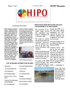 Volume 1, Issue[removed]December 2009 BACK GROUND OF HIPO