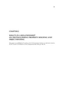 81  CHAPTER 2 WHAT’S IN A RELATIONSHIP? ON DISTINGUISHING PROPERTY HOLDING AND OBJECT BINDING