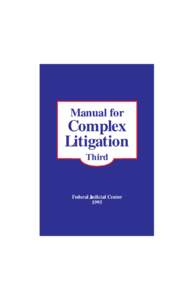 Manual for  Complex Litigation Third